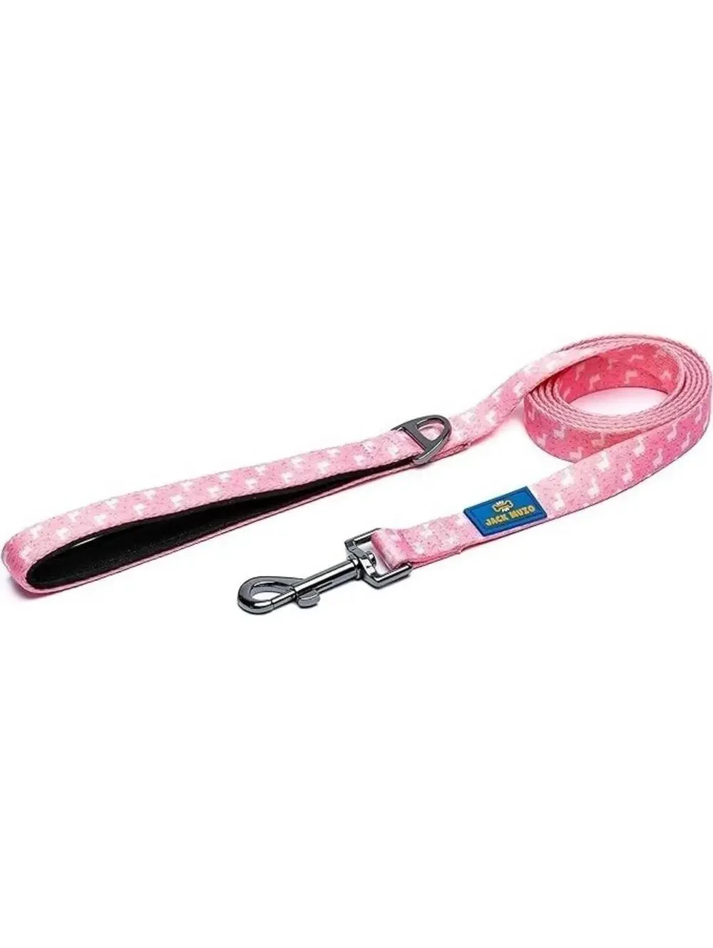 Pink Dog Leash 6 ft Long Padded Handle Heavy Duty D-Ring Jack Muzo Alpaca NEW xs